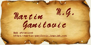 Martin Ganilović vizit kartica
